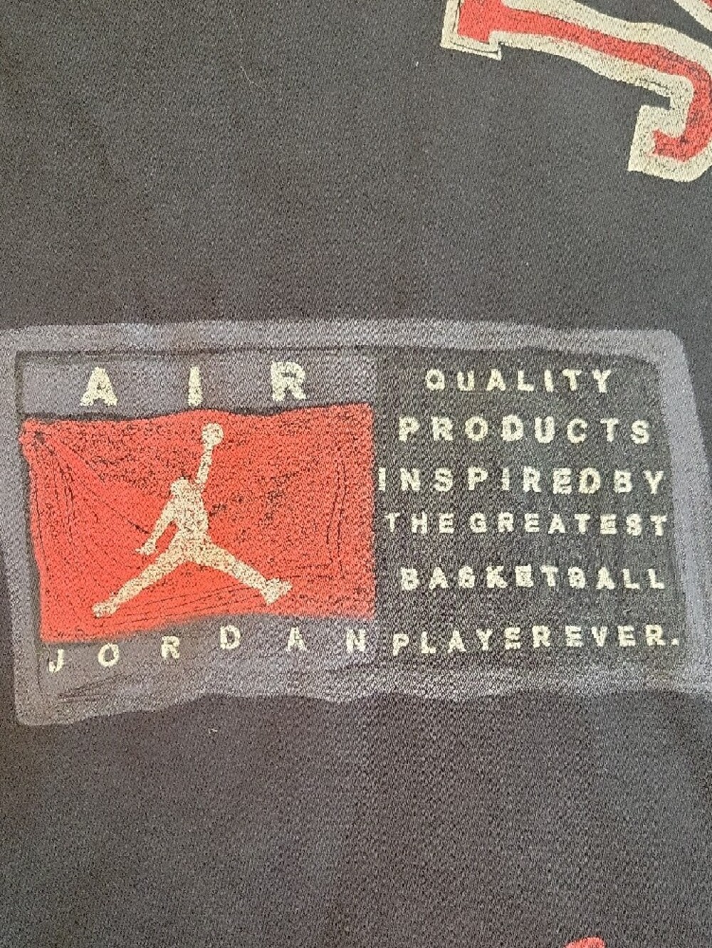 JORDAN Black Hoodie with Red 23 & Gold Ring Graphics - Picture 10 of 10